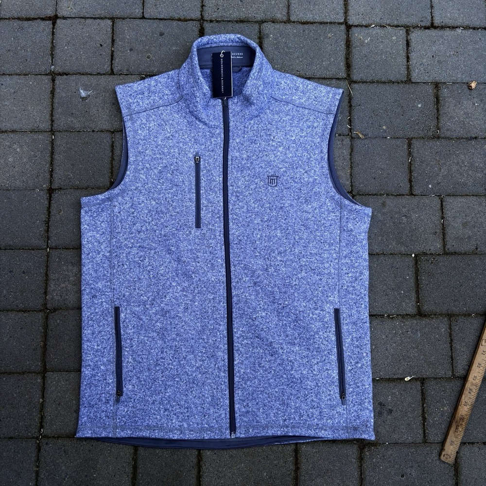 Holderness & Bourne Ashby Full Zip Fleece Jacket Vest Size LARGE NWT GREY NEW